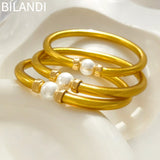Bilandi Silicone Pearl Charm Bracelet for Women