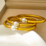 Bilandi Silicone Pearl Charm Bracelet for Women