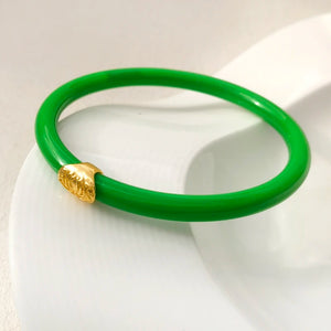 Green Silicone Bracelet Bangle Modern Style for Women Gift Hot