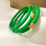 Green Silicone Bracelet Bangle Modern Style for Women Gift Hot