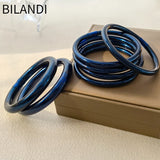 Bilandi Jewelry High Platic Tube Inner Silicone Bracelet Bangle