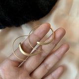 Bilandi Metal Hoop Earrings Round Wire Women Earrings Gift