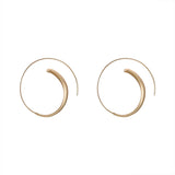Bilandi Metal Hoop Earrings Round Wire Women Earrings Gift