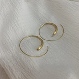 Bilandi Metal Hoop Earrings Round Wire Women Earrings Gift