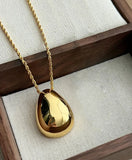 Bilandi Teardrop Pendant Necklace - Delicate Metal - Party Gift