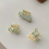 Green Resin Acetate Hair Clip Crab Hair Claws Pins for Women Girl