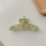 Green Resin Acetate Hair Clip Crab Hair Claws Pins for Women Girl