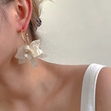 Bilandi 925 Silver Resin Flower Dangle Earrings Women Girl Gift
