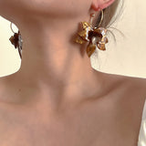 Bilandi 925 Silver Resin Flower Dangle Earrings Women Girl Gift