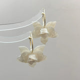 Bilandi 925 Silver Resin Flower Dangle Earrings Women Girl Gift