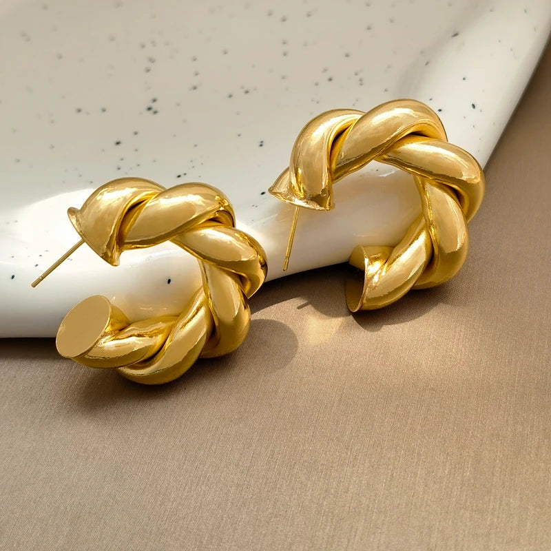 Bilandi Modern 925 Silver Hoop Earrings For Women