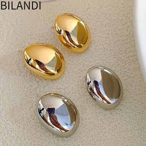 Bilandi Modern 925 Silver Stud Earrings for Women