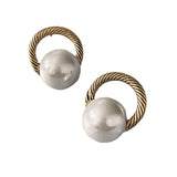Bilandi 925 Silver Needle Pearl Earring for Women Wedding