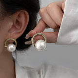 Bilandi 925 Silver Needle Pearl Earring for Women Wedding