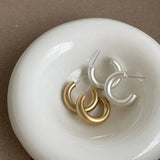 Bilandi 925 Silver Matte Earrings Hot Small Hoops Women