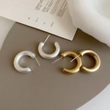 Bilandi 925 Silver Matte Earrings Hot Small Hoops Women