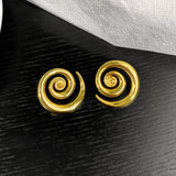 Bilandi Spiral Stud Earrings 925 Silver Women Gift