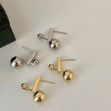 Bilandi Modern 925 Silver Earrings Metallic Bead Women Accessories