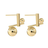 Bilandi Modern 925 Silver Earrings Metallic Bead Women Accessories