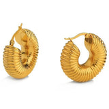 Bilandi 925 Silver Geometric Hoop Earrings For Women Girl Party Wedding Gift