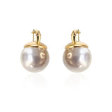 Silver Ball Simulated Pearl Earrings For Women Girl Party Wedding Gift