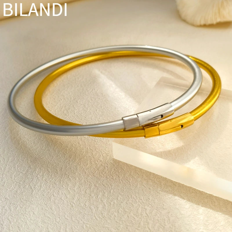 Bilandi Modern Jewelry Soft Silicone Necklace for Women