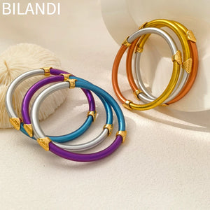 Bilandi Colorful Glitter Bangle Bracelets for Women