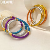 Bilandi Colorful Glitter Bangle Bracelets for Women