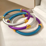 Bilandi Colorful Glitter Bangle Bracelets for Women