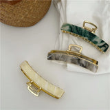 Korea Acetate Geometric Square Hair Clip for Women Girls