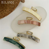 Korea Acetate Geometric Square Hair Clip for Women Girls