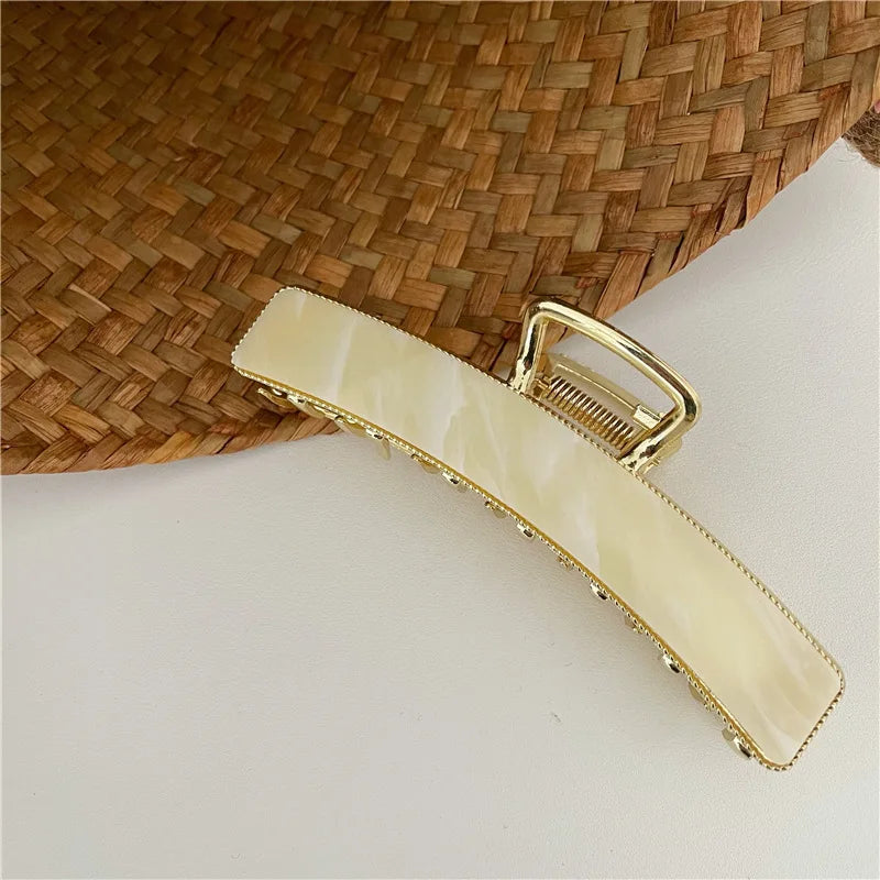 Korea Acetate Geometric Square Hair Clip for Women Girls