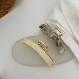 Korea Acetate Geometric Square Hair Clip for Women Girls