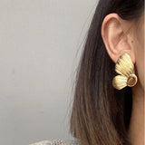 925 Silver Needle Circle Butterfly Stud Earrings for Women