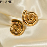 Vintage Temperament Metal Earrings 925 Silver Needle Retro Jewelry