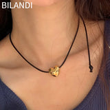 Bilandi Sweet Temperament Heart Cord Necklace