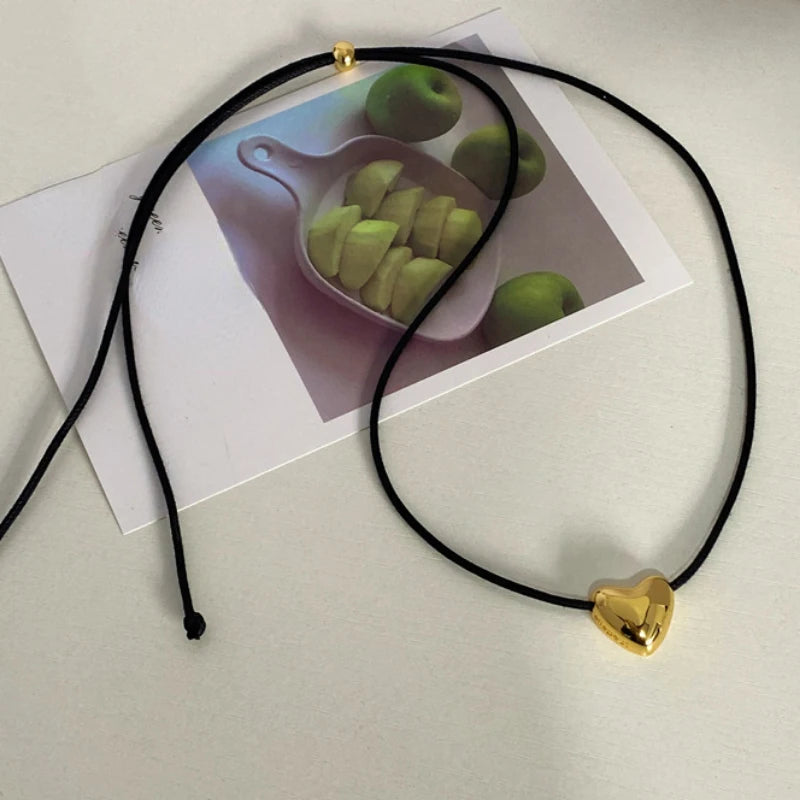 Bilandi Sweet Temperament Heart Cord Necklace