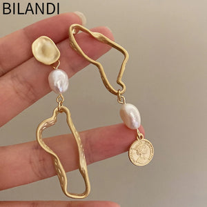 Bilandi Jewelry 925 Silver Asymmetrical Earrings For Women