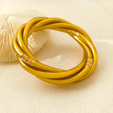 Bilandi Silicone Bracelet Three Rows Weave Bangles Gift