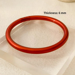 Red Bangle Bracelet Hot Soft Plastic Tube Silicone Bangles For Women
