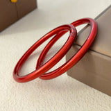 Red Bangle Bracelet Hot Soft Plastic Tube Silicone Bangles For Women
