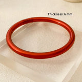 Red Bangle Bracelet Hot Soft Plastic Tube Silicone Bangles For Women