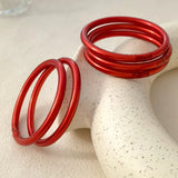 Red Bangle Bracelet Hot Soft Plastic Tube Silicone Bangles For Women