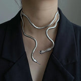 Bilandi Jewelry Snake Necklace Soft Metal Necklace For Women Gift