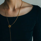 Bilandi Jewelry Two Layer Pendant Necklace High Copper Sweater Chain