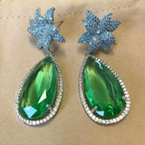 CZ Flower Drop Earring for Women