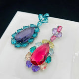 CZ Red Earrings for Women Wedding