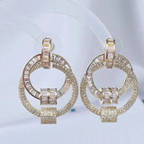 Geometric Round Circle Earrings for Women