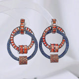 Geometric Round Circle Earrings for Women