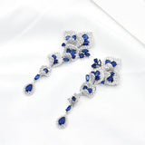 Green CZ Long Heavy Drop Earring for Women